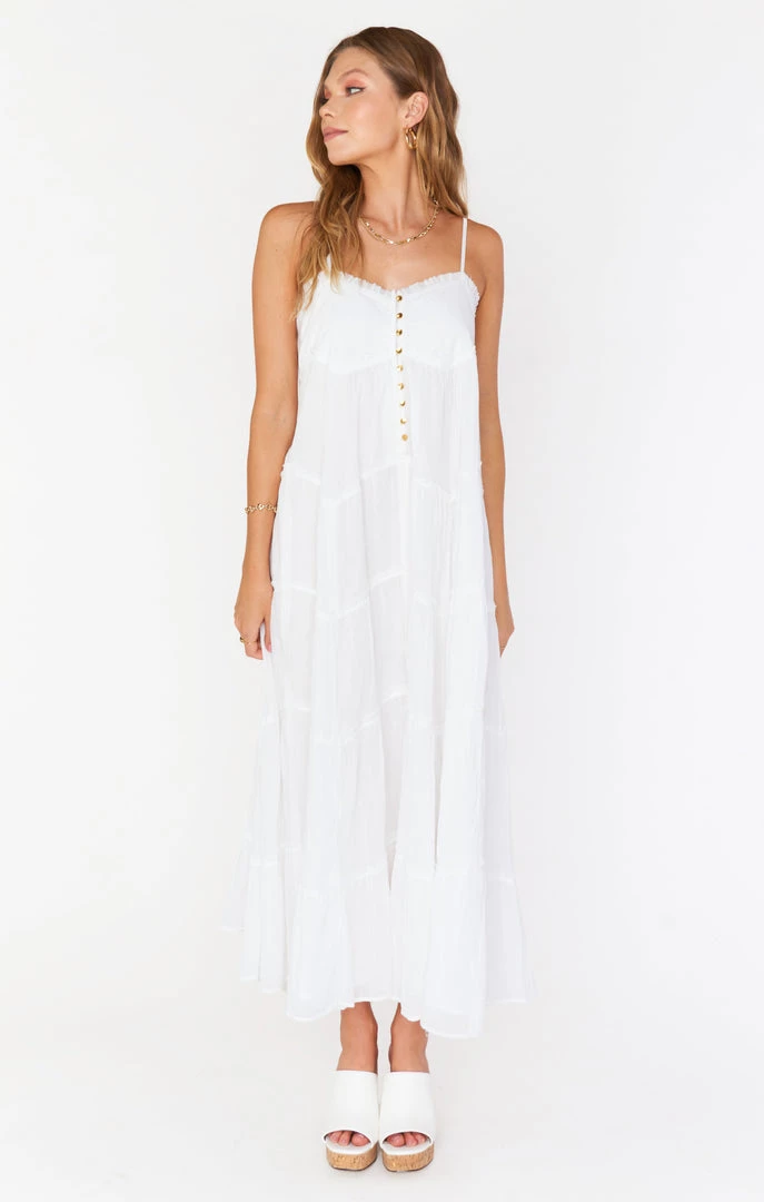 Show Me Your Mumu Gracie Midi Dress ~ White Voile 7 Show Me Your Mumu Gracie Midi Dress ~ White Voile