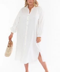 Show Me Your Mumu Captain Button Down Dress ~ Cream New Mu