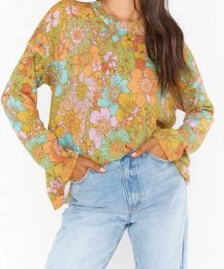 Show Me Your Mumu New Mu Sue Pocket Sweater ~ Groovy Blooms Knit
