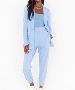 Show Me Your Mumu New Mu Lazy Chic Jogger ~ Periwinkle Knit