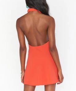Show Me Your Mumu Jasmine Halter Mini Dress ~ Bellini