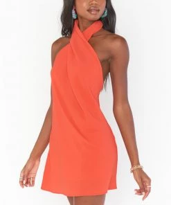 Show Me Your Mumu Jasmine Halter Mini Dress ~ Bellini