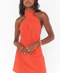 Show Me Your Mumu Jasmine Halter Mini Dress ~ Bellini