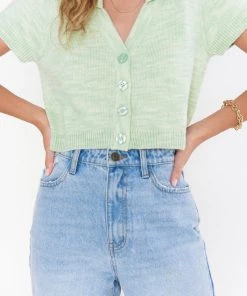 Show Me Your Mumu New Mu Scooter Sweater ~ Seafoam Knit