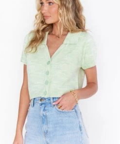 Show Me Your Mumu New Mu Scooter Sweater ~ Seafoam Knit