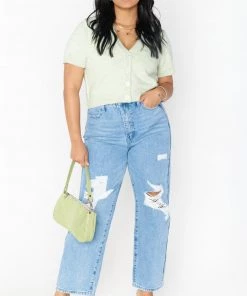 Show Me Your Mumu New Mu Scooter Sweater ~ Seafoam Knit