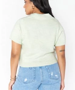 Show Me Your Mumu New Mu Scooter Sweater ~ Seafoam Knit