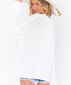 Show Me Your Mumu Sue Cuffed Sweater ~ White Knit New Mu 10 Show Me Your Mumu Sue Cuffed Sweater ~ White Knit New Mu