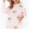 Show Me Your Mumu Boardwalk Shorts ~ Pink Palm Tree Knit New Mu