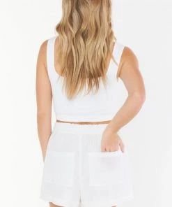 Show Me Your Mumu Sasha Shorts ~ White Linen New Mu