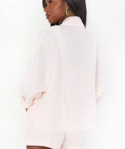 Show Me Your Mumu Jessicas Button Down ~ Shell Pink Linen 10 Show Me Your Mumu Jessicas Button Down ~ Shell Pink Linen