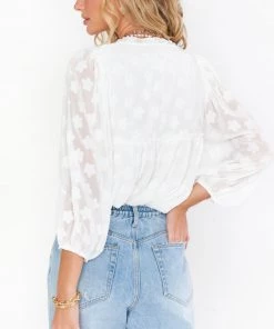 Show Me Your Mumu New Mu Darla Top ~ White Daisy