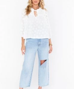 Show Me Your Mumu New Mu Darla Top ~ White Daisy