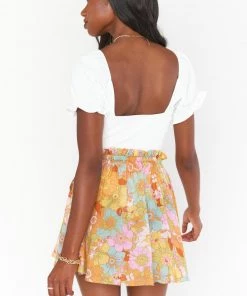 Show Me Your Mumu Swing Skirt ~ Groovy Blooms