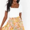 Show Me Your Mumu Swing Skirt ~ Groovy Blooms