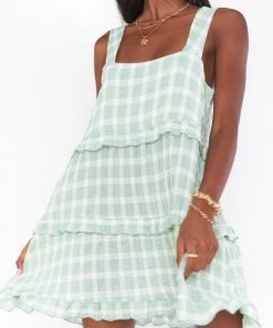 Show Me Your Mumu Napa Mini Dress ~ Green Plaid