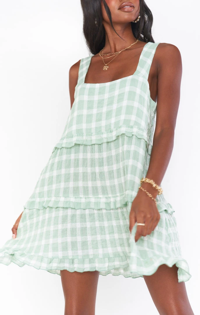 Show Me Your Mumu Napa Mini Dress ~ Green Plaid 3 Show Me Your Mumu Napa Mini Dress ~ Green Plaid