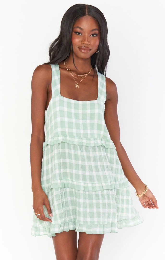 Show Me Your Mumu Napa Mini Dress ~ Green Plaid 4 Show Me Your Mumu Napa Mini Dress ~ Green Plaid