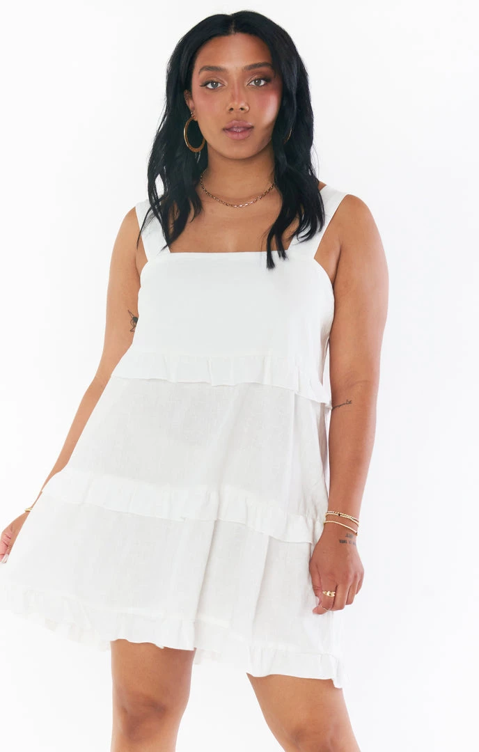 Show Me Your Mumu Napa Mini Dress ~ White Linen New Mu 4 Show Me Your Mumu Napa Mini Dress ~ White Linen New Mu