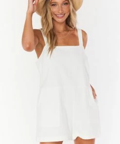 Show Me Your Mumu Catch Me Romper ~ White Beachcomb