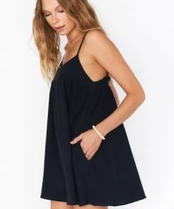 Show Me Your Mumu New Mu Oasis Mini Dress ~ Black