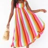Show Me Your Mumu Fling Midi Dress ~ Getaway Stripe New Mu