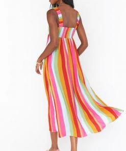 Show Me Your Mumu Fling Midi Dress ~ Getaway Stripe New Mu
