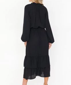Show Me Your Mumu Cait Midi Dress ~ Black New Mu