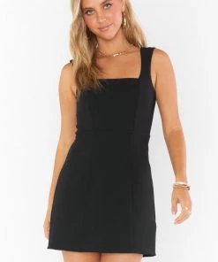 Show Me Your Mumu New Mu Eden Mini Dress ~ Black Stretch