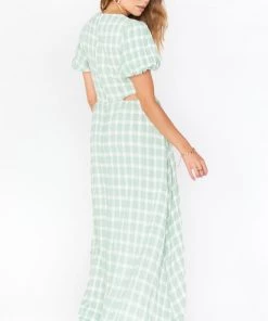 Show Me Your Mumu Eloise Maxi Dress ~ Green Plaid New Mu 9 Show Me Your Mumu Eloise Maxi Dress ~ Green Plaid New Mu
