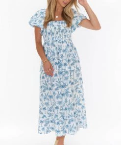 Show Me Your Mumu Norma Midi Dress ~ Blue Lagoon Palm New Mu