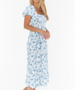 Show Me Your Mumu Norma Midi Dress ~ Blue Lagoon Palm New Mu