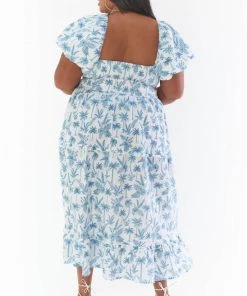 Show Me Your Mumu Norma Midi Dress ~ Blue Lagoon Palm New Mu
