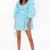 Show Me Your Mumu Mandi Mini Dress ~ Something Blue Floral New Mu