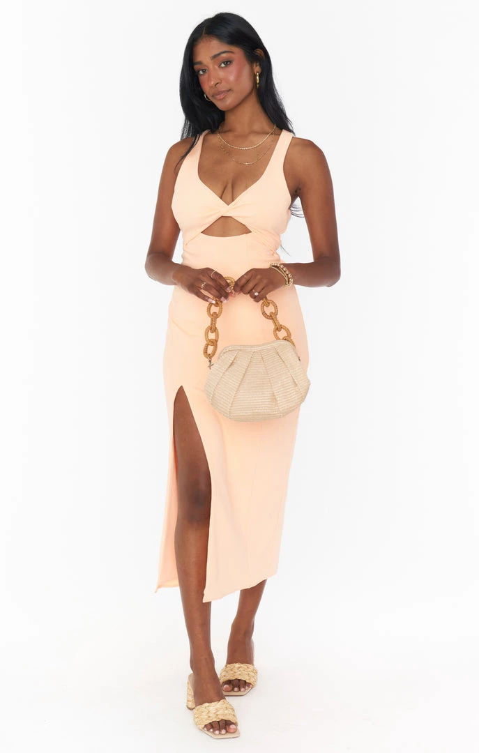 Show Me Your Mumu New Mu Luca Midi Dress ~ Cantaloupe Stretch 8 Show Me Your Mumu New Mu Luca Midi Dress ~ Cantaloupe Stretch