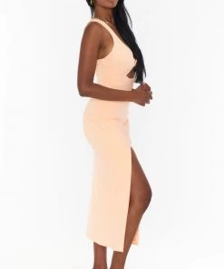Show Me Your Mumu New Mu Luca Midi Dress ~ Cantaloupe Stretch 10 Show Me Your Mumu New Mu Luca Midi Dress ~ Cantaloupe Stretch