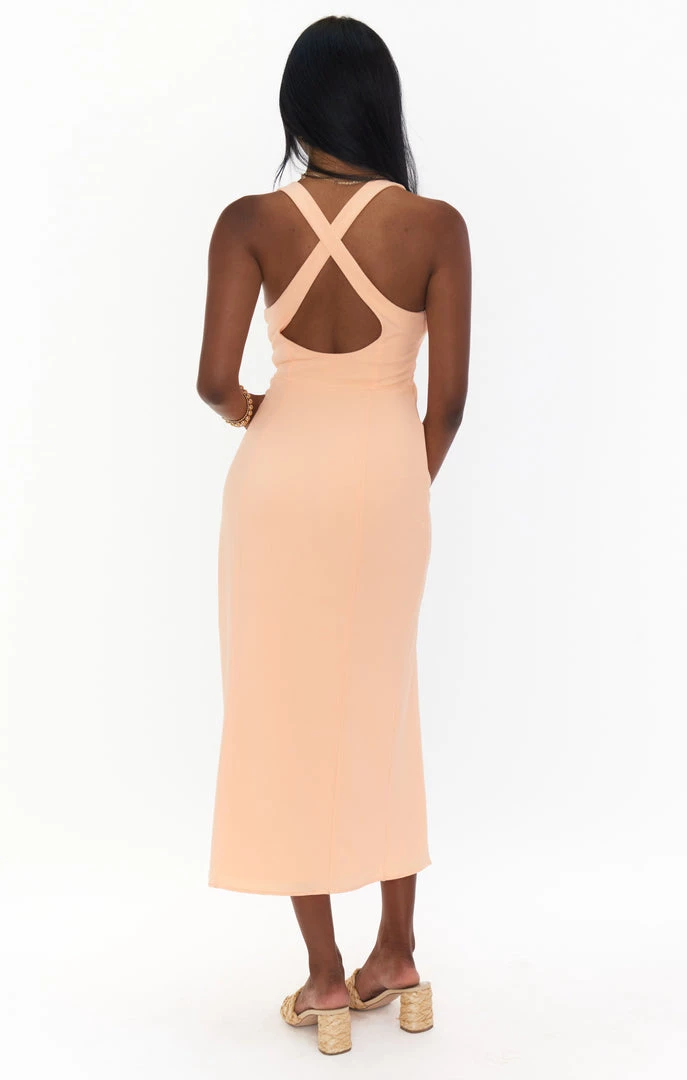 Show Me Your Mumu New Mu Luca Midi Dress ~ Cantaloupe Stretch 7 Show Me Your Mumu New Mu Luca Midi Dress ~ Cantaloupe Stretch