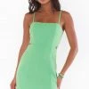 Show Me Your Mumu New Mu Tory Cutout Mini Dress ~ Kelly Green Stretch