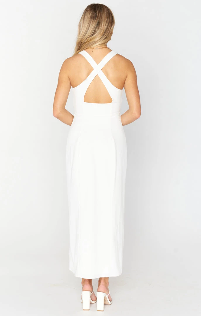 Show Me Your Mumu Luca Midi Dress ~ White Stretch 5 Show Me Your Mumu Luca Midi Dress ~ White Stretch