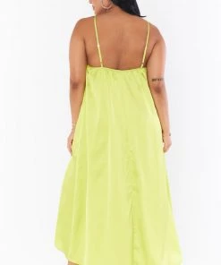 Show Me Your Mumu Lexington Midi Dress ~ Citrine Luxe Satin New Mu