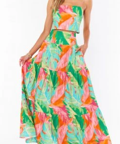 Show Me Your Mumu Melody Maxi Skirt ~ Tropics Palm New Mu