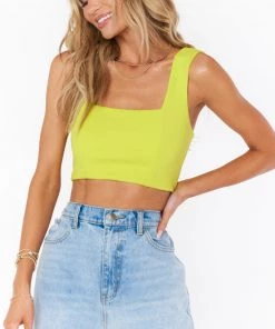 Show Me Your Mumu Ansley Crop Top ~ Citrine Stretch