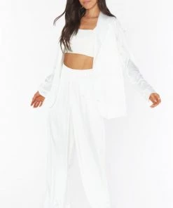 Show Me Your Mumu New Mu Ansley Crop Top ~ White Stretch