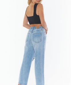 Show Me Your Mumu Ansley Crop Top ~ Black Stretch