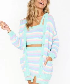 Show Me Your Mumu Nineties Knit Skirt ~ Pastel Dream Knit New Mu