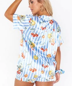 Show Me Your Mumu Slumber PJ Set ~ Fruit Basket Stripe