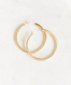 Show Me Your Mumu One Love Hoop Earrings ~ Matte Gold