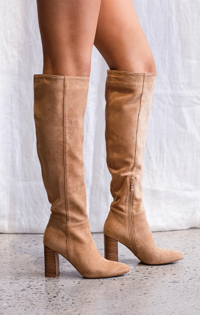Show Me Your Mumu New Mu Billini Quartz Tall Boot ~ Tan Suede 3 Show Me Your Mumu New Mu Billini Quartz Tall Boot ~ Tan Suede