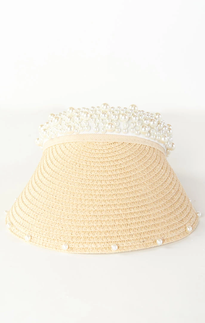 Show Me Your Mumu New Mu Revolution Pearl Visor ~ White/Natural 5 Show Me Your Mumu New Mu Revolution Pearl Visor ~ White/Natural