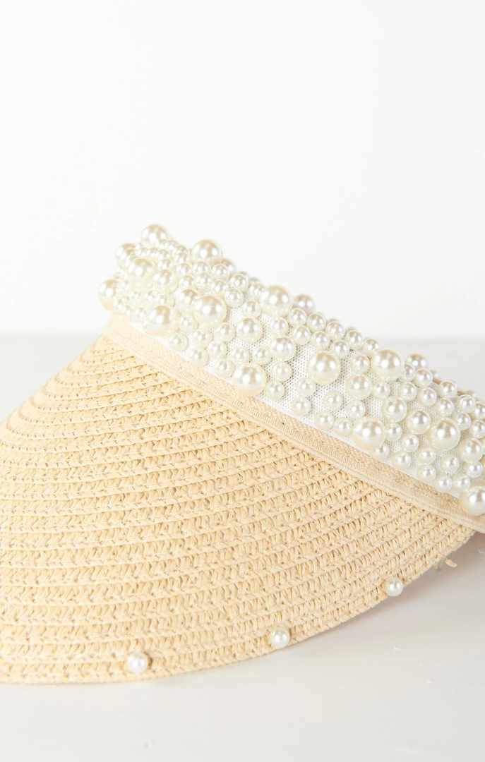 Show Me Your Mumu New Mu Revolution Pearl Visor ~ White/Natural 4 Show Me Your Mumu New Mu Revolution Pearl Visor ~ White/Natural